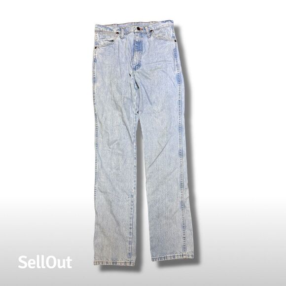 Vintage Wrangler Men's 90s Straight Jeans Blue Size 31x34 - Picture 2 of 7